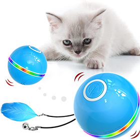 اسباب بازی گربه مدل توپ رباتیک LED فرفره