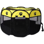 خانه بازی تاشو سگ و گربه زرد مشکی