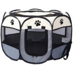 خانه بازی تاشو سگ و گربه سفید مشکی