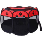 خانه بازی تاشو سگ و گربه – قرمز مشکی