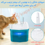 ظرف آب فواره ای اتوماتیک گربه با فیلتر تصفیه آب-3