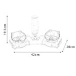 ظرف آب و غذای سه قلو سگ و گربه مدل پازل5