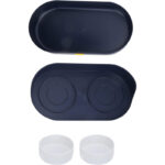 ظرف آب و غذای سگ و گربه دوقلو با پایه و مخزن دار3