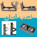 ظرف غذای سگ و گربه دوقلو پایه دار Cavipet-1