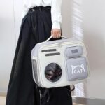 کوله پشتی حمل گربه MOOR PET مدل لیدی کت – خاکستری 2