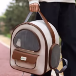 کوله پشتی حمل گربه تاشو و قابل حمل-قهوه ای