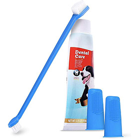 کیت بهداشت دهان و دندان سگ و گربه | شامل خمیردندان و ست مسواک