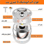 آبخوری اتوماتیک استیل گربه مدل آلبرت-6