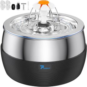 آبخوری اتوماتیک استیل گربه مدل آلبرت | دستگاه تصفیه آب فواره ای سگ و گربه