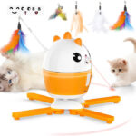 اسباب بازی گربه رباتیک لیزری خروس چهارپا-1