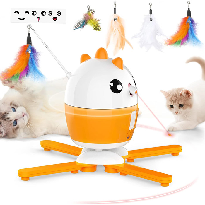 اسباب بازی گربه رباتیک لیزری خروس چهارپا