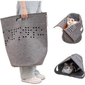 جا خواب گربه پیچک | باکس حمل چندکاره با طراحی 3 در