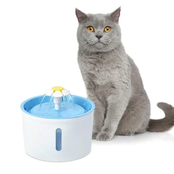 آبخوری فواره ای اتوماتیک گربه با کاسه رنگی | دستگاه تصفیه آب گربه Lola