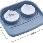 ظرف غذای دوقلو ضد مورچه سگ و گربه-5