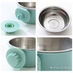 ظرف غذای سگ و گربه استیل مناسب قفس-3
