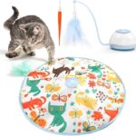 اسباب بازی گربه چرخ گردان برقی با پارچه طرح حیوانات نایس-3