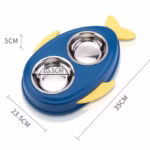 ظرف دوقلو سگ و گربه با کاسه استیل-3