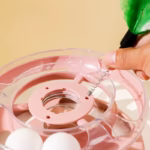 اسباب بازی فنری دو طبقه گربه با پر Spring Shaker-1