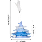 اسباب بازی هوشی گربه سه طبقه مدل دولفین به همراه توپ و پر تعاملی-سایز