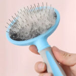 برس سگ و گربه با دندانه های پلاستیکی محافظ-2