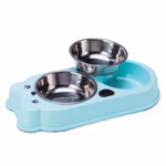 ظرف آب و غذای دوقلو سگ و گربه استیل مدل پاندا-2