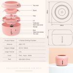 ظرف آبخوری اتوماتیک سگ و گربه با تصفیه آب مدل سیب 2.5 لیتری-1