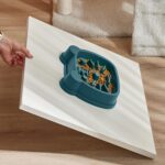 ظرف غذای آرام خور سگ و گربه مدل سر گربه-1