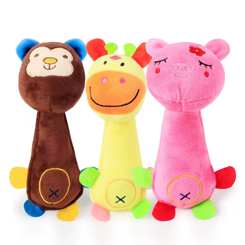 عروسک اسباب بازی سگ مخملی و صدا دار