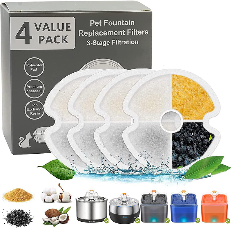 فیلتر یدک آبخوری اتوماتیک گربه مدل دو نیم دایره | 4 عددی