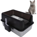 باکس دستشویی و ظرف خاک گربه استیل-1