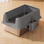 باکس دستشویی و ظرف خاک گربه استیل-thumb