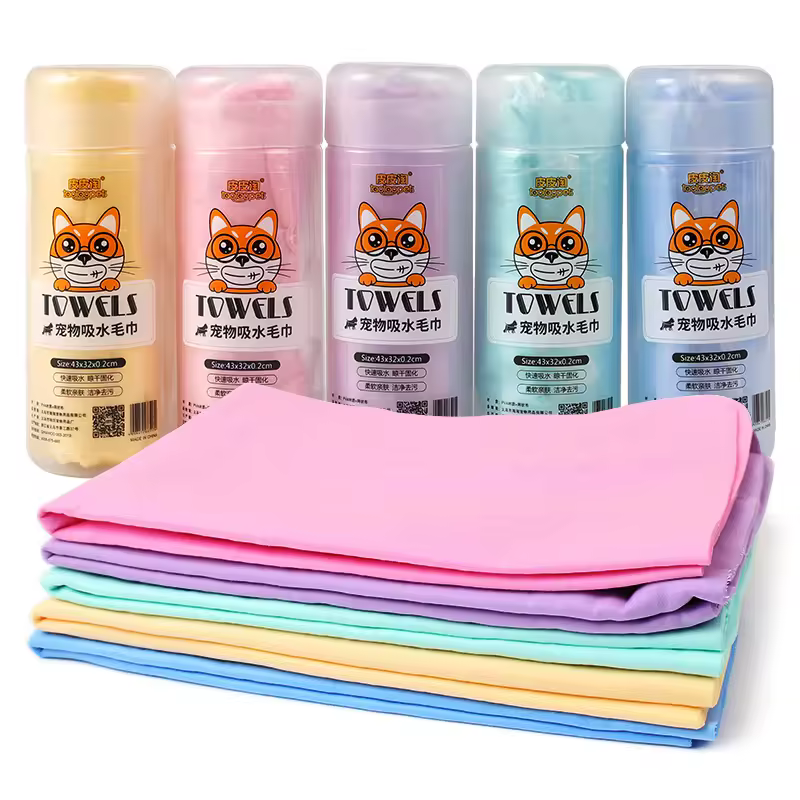 حوله حمام سگ و گربه با جذب بالا | حوله فایبر نرم مخصوص حیوانات خانگی