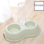 ظرف دوقلوی سگ و گربه به همراه بطری آب مدل نایس-سبز