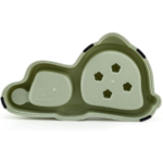 ظرف غذای دوقلو آرام خور سگ و گربه با بطری آب مدل روباه-1