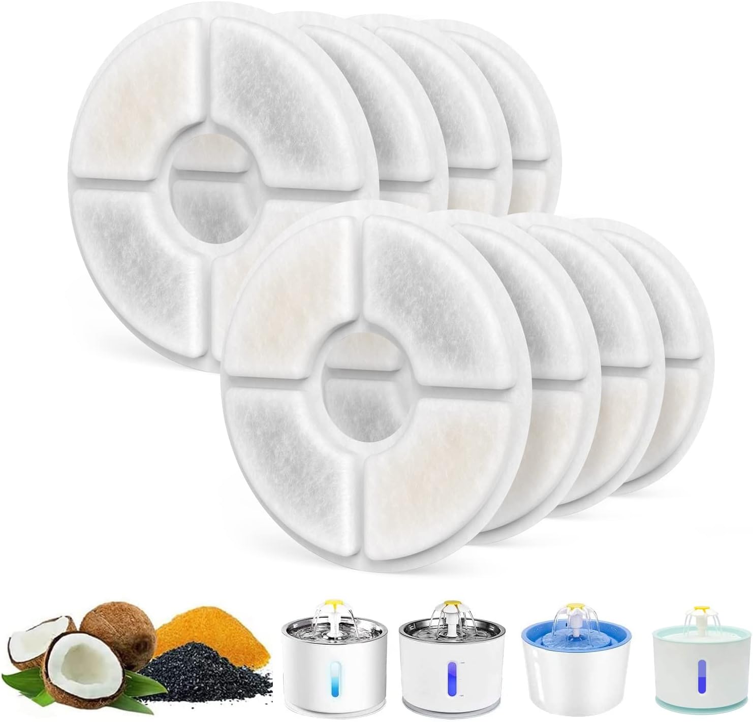 فیلتر آبخوری اتوماتیک گربه مدل گرد | فیلتر کربن فعال