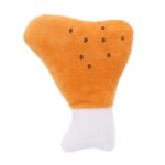 اسباب بازی مخملی و دندانی سگ طرح ران مرغ صدا دار