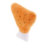 اسباب بازی مخملی و دندانی سگ طرح ران مرغ صدا دار-3