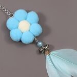 اسباب بازی چوب بازی گربه مدل گل زنگوله دار-آبی