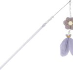 اسباب بازی چوب بازی گربه مدل گل زنگوله دار-خاکستری