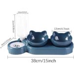سایز ظرف آب و غذای سه قلو سگ و گربه ارگونومیک