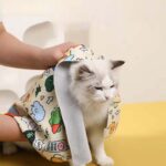 پتوی مهار و حوله آرایش سگ و گربه مدل کارتونی