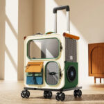 باکس حمل حیوانات خانگی مدل Rover Trolley با فن ۵ ولت و پاوربانک