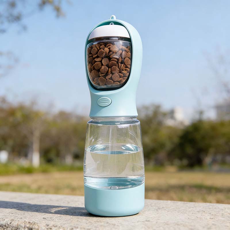 قمقمه و ظرف غذای حیوانات خانگی مدل 3 در 1 | 400ml آب و 150ml غذا